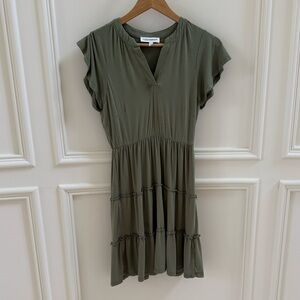 Lucky Brand Olive Green Midi Dress